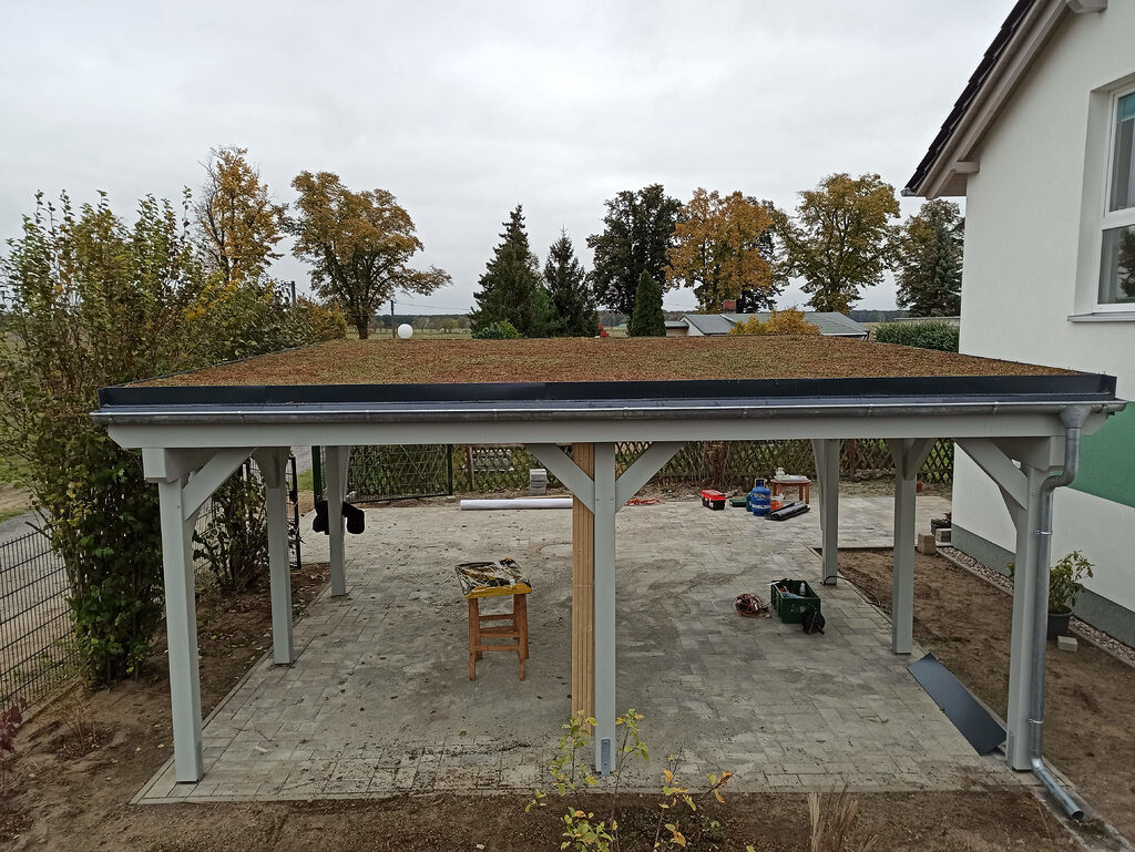 gründach für carport